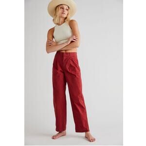 Free People Red Luca Barrel Pants Size 4